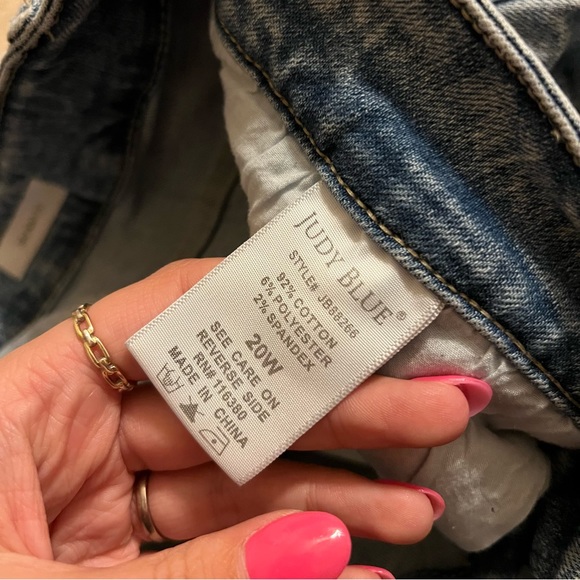 Judy Blue Light Acid Wash High Rise Lincoln Skinny Jeans Plus Size 20W - Picture 6 of 6